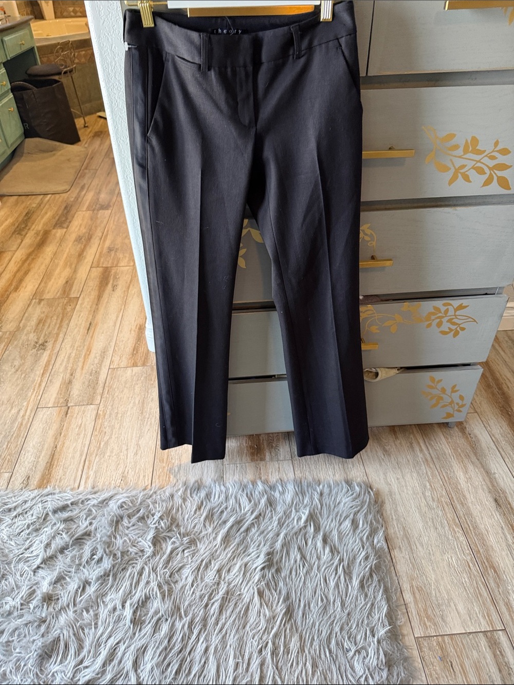 Theory Black Trousers with Bergdorf Goodman Label